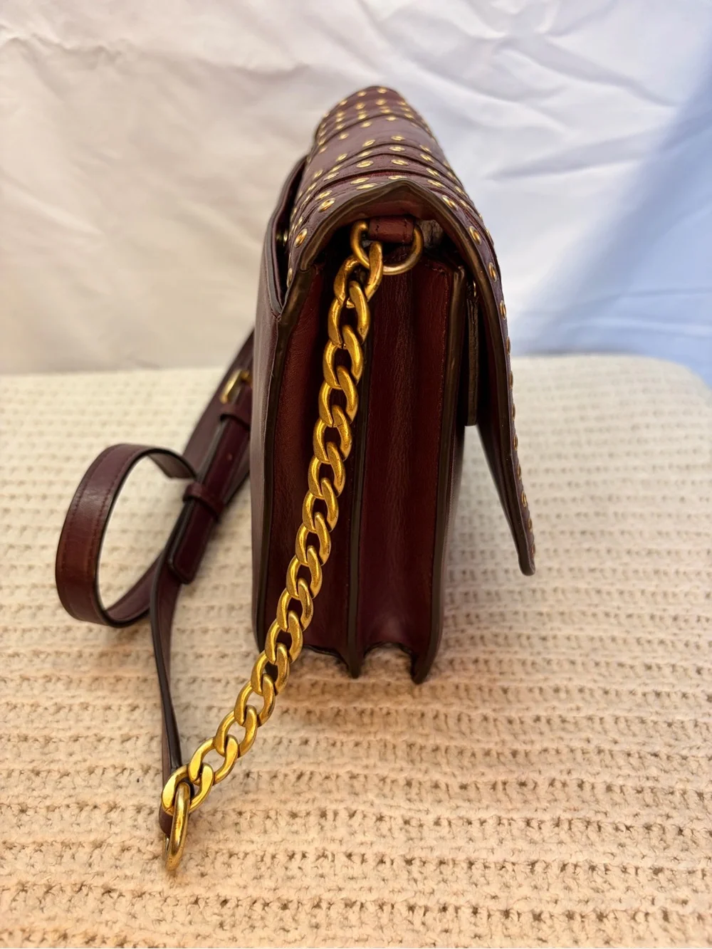 Michael Kors Burgundy Leather Crossbody